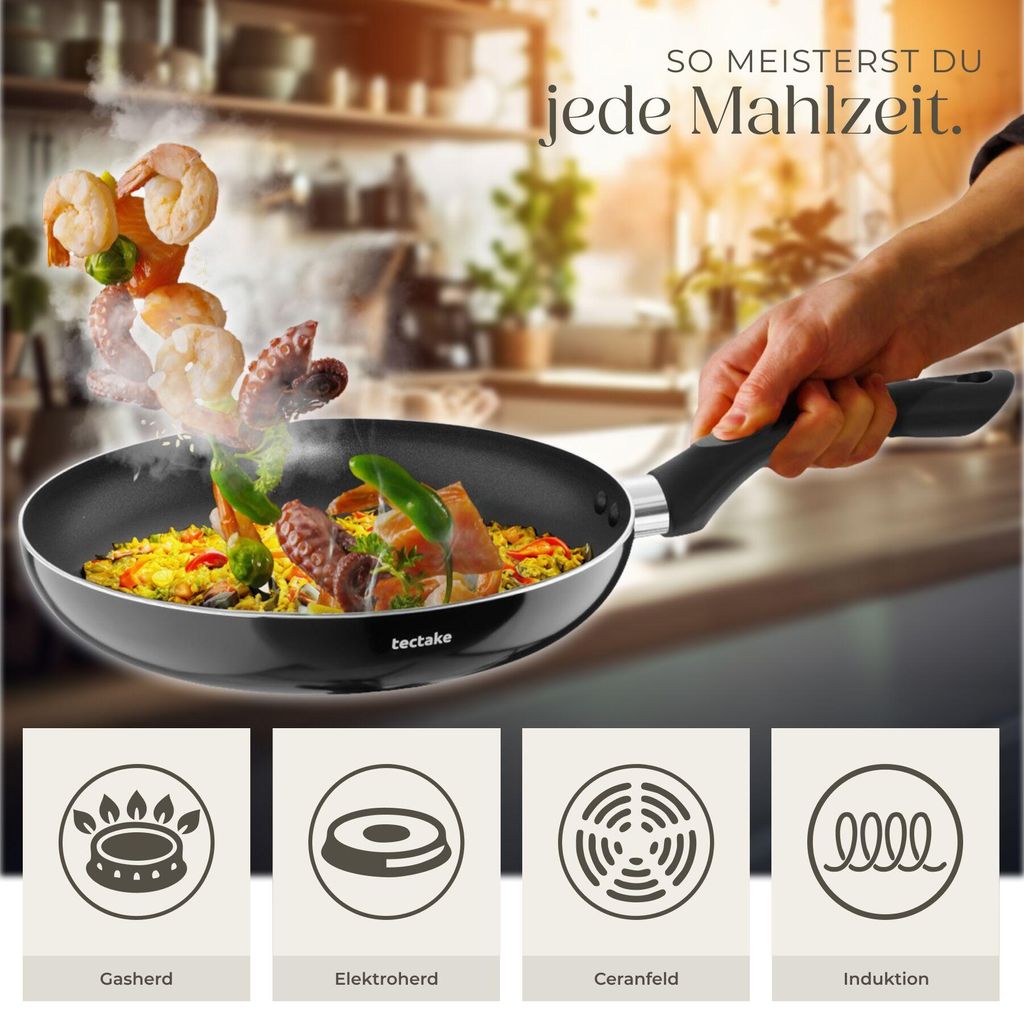 tectake® Kochtopfset, Aluminium robust rostfrei