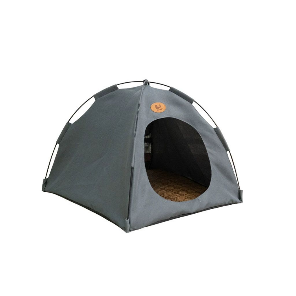 Zelt,Faltbares Haustierzelt,für Hunde, Katzen,48*48*42cm,schneller Aufbau,Bietet Platz für ein Kätzchen mit 15 Katzen,Grau