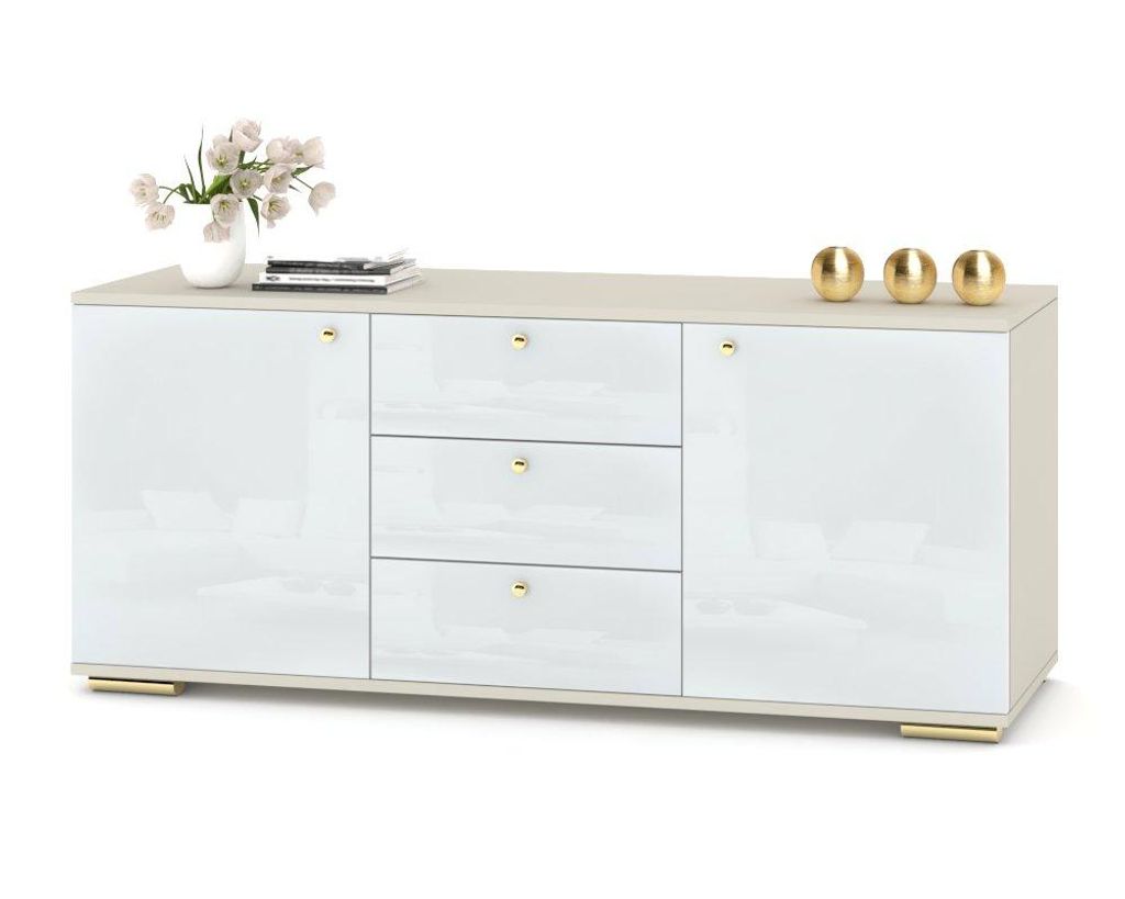 Große Kommode mit Schubladen Fernsehschrank HANA 3S Produktbild 