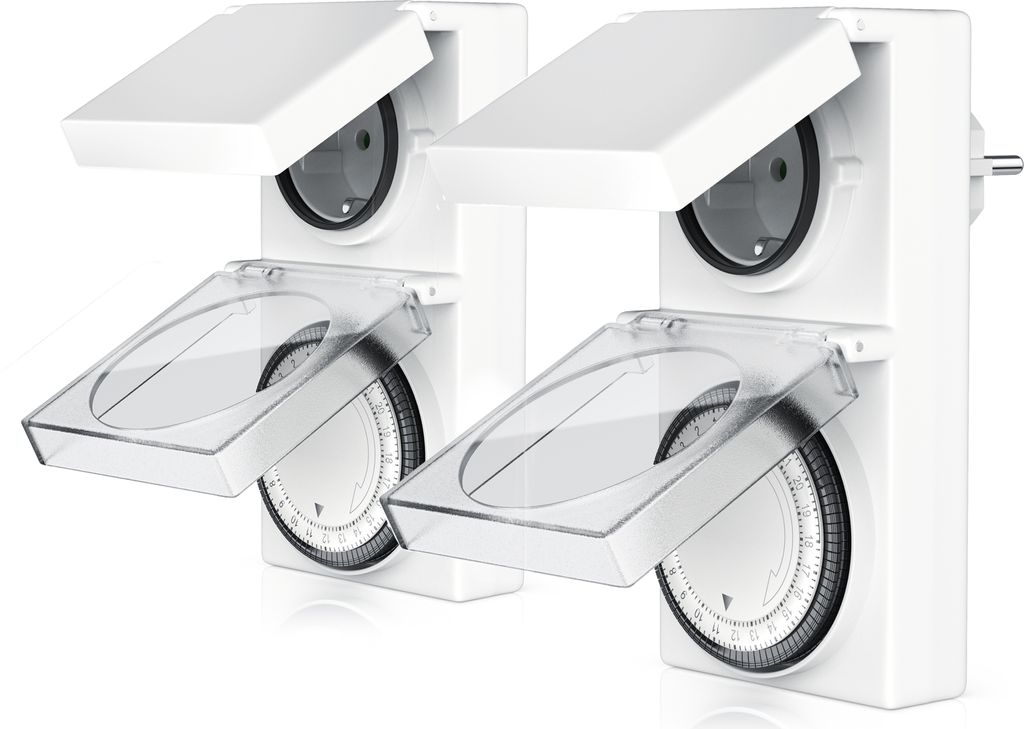 BEARWARE 2x Zeitschaltuhr, mechanisch, 24h Zeitschaltuhr Produktbild 