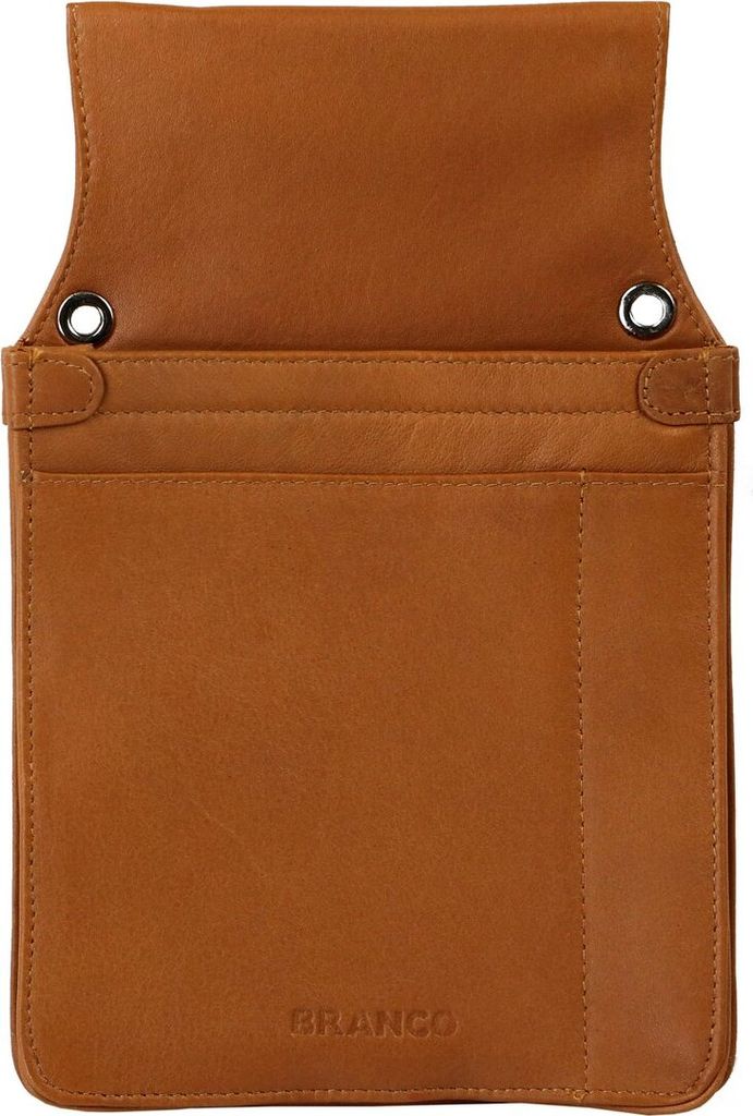 Holster für Kellnergeldbörse Damen Herren Rindleder Unifarben Hellbraun