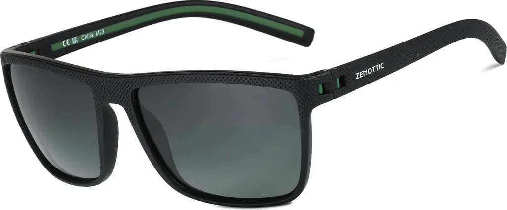 Occhiali da Sole Luxury Uomo TR90 Polarizzati Nero Verde Sfumato