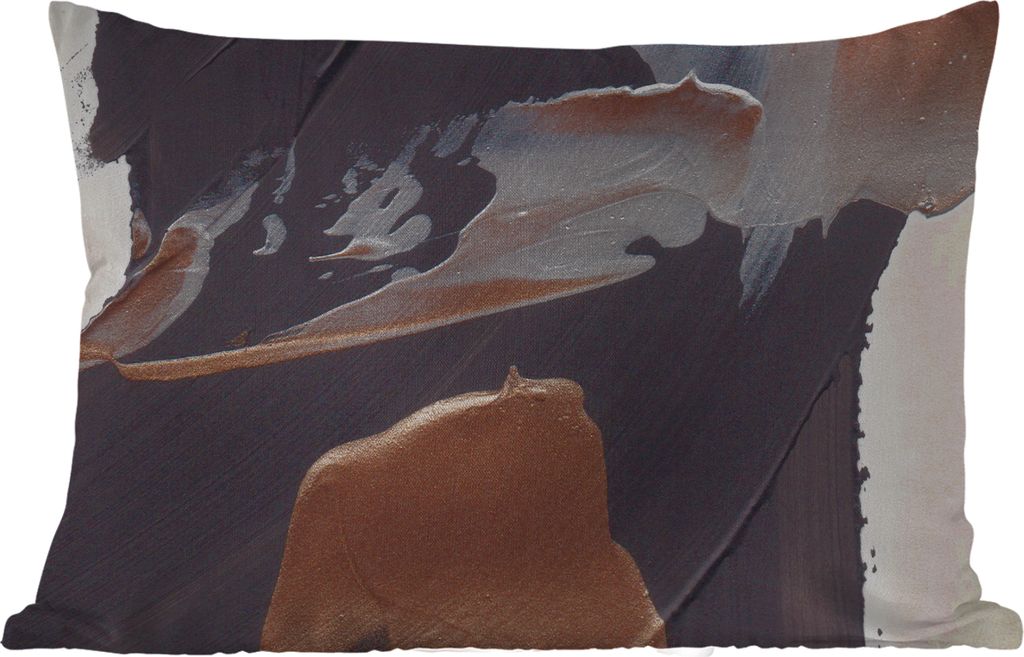 MuchoWow Outdoor Kissen - Abstrakt - Farbe - Gold - 60x40 cm - Wetterfest - Lounge Kissen - Zierkissen - Kissen für Innenräume