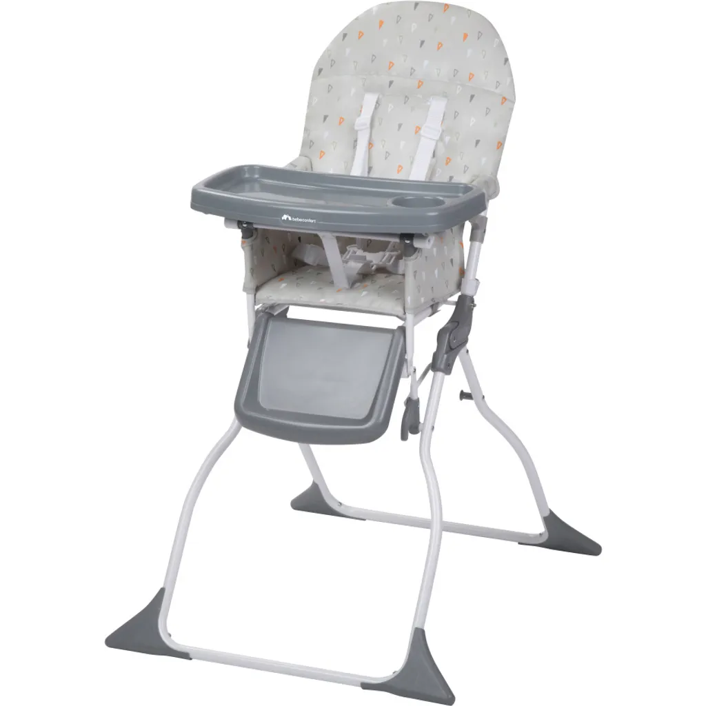 Chaise Haute Enfant Pliable Idéale pour Petits Espaces - Keeny Grise