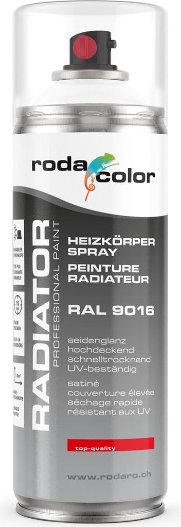 Heizkörperspray Sprühlack - 400ml - RAL9016 - Verkehrsweiß Produktbild 