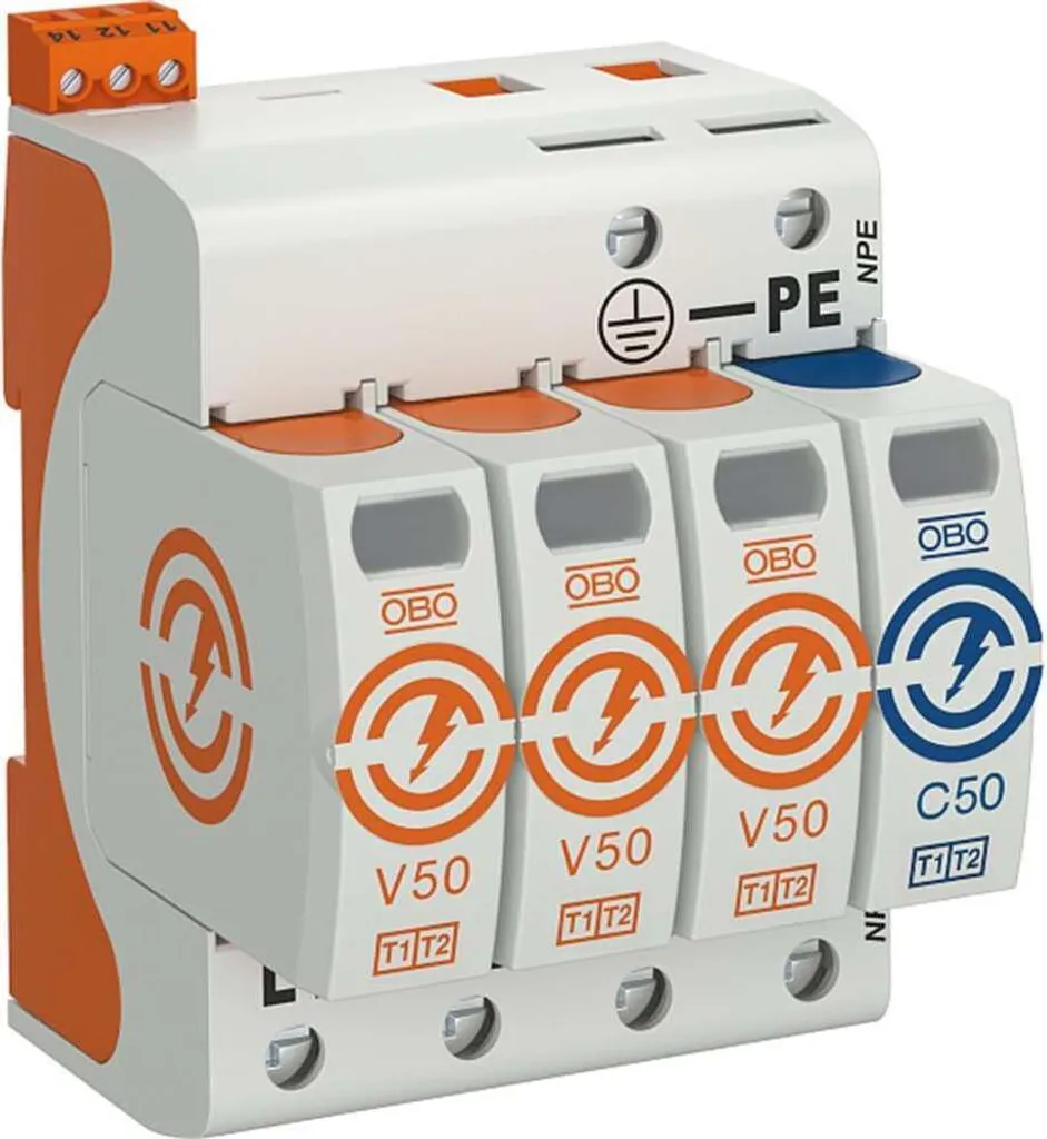 Parafoudre combiné OBO Bettermann 3P+NPE avec signalisation FS 5093654