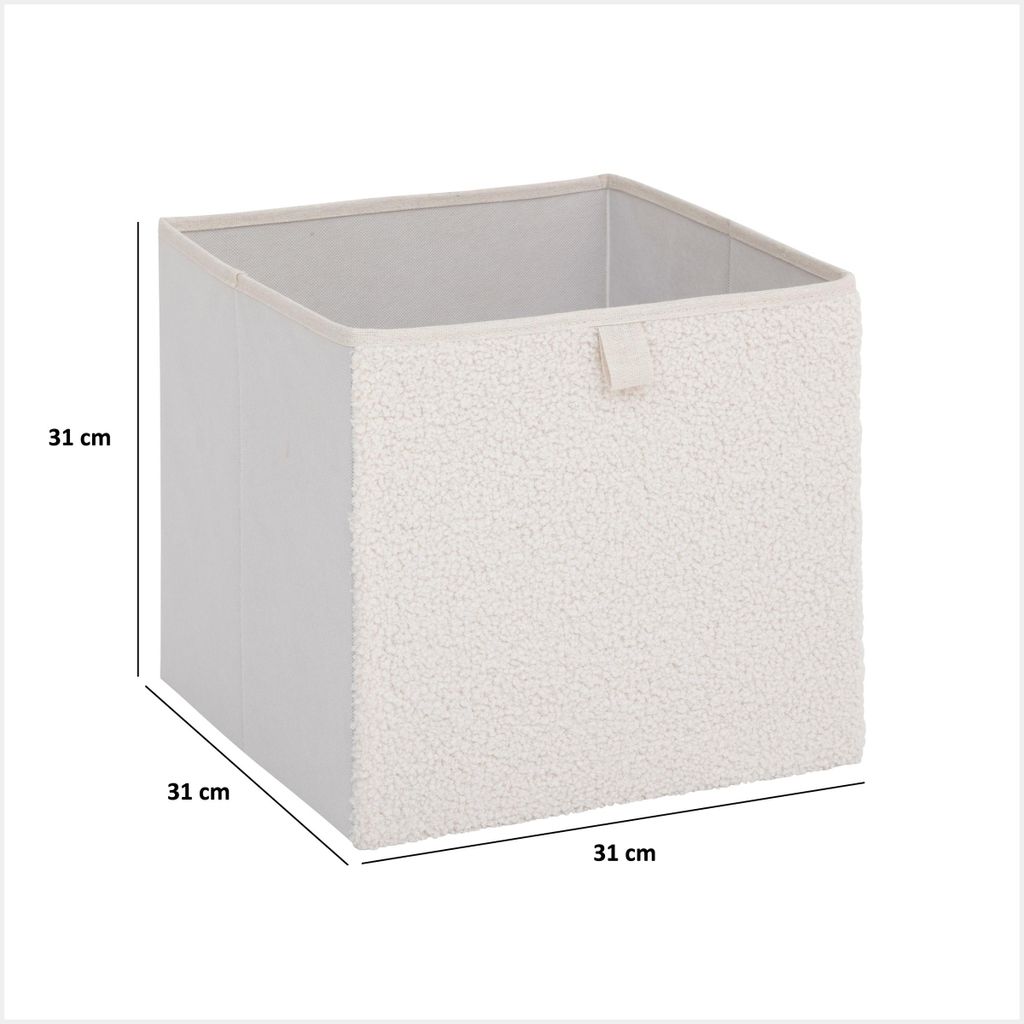 Textilný box MIX N'MODUL, 31 × 31 × 31 cm, biely kôš Obrázok produktu 