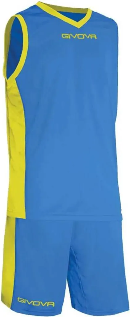 Survêtement de Sport Givova Power Jaune et Bleu pour Entraînement 8-10