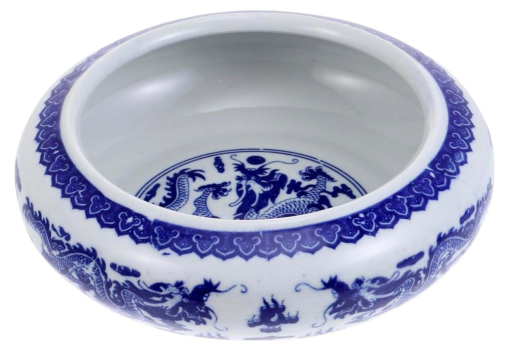 Große Keramik Tintenuntertasse mit glatter Unterseite für chinesische Kalligrafie Pinsel