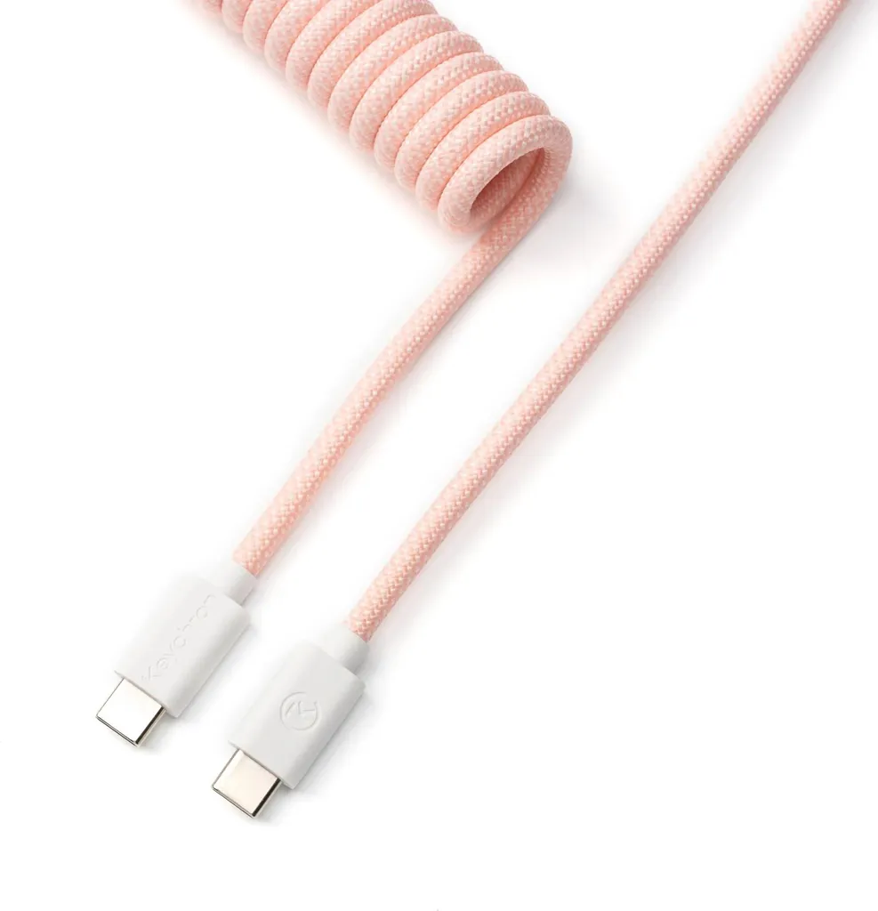 Cavo a Spirale Keychron Rosa - Connettore Aviator per Tastiera USB-C - 3