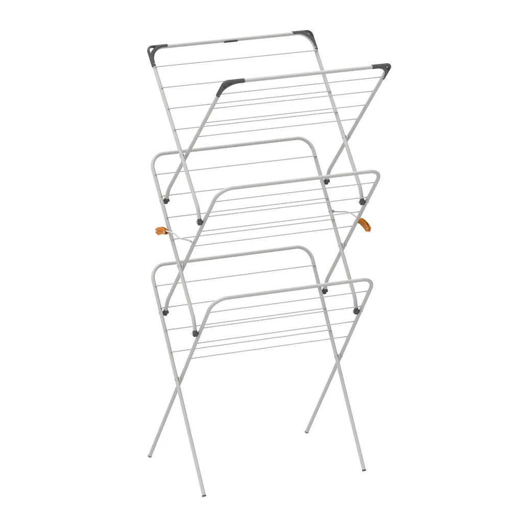 Séchoir Rorets Rise Tower blanc 3 niveaux - Étendoir robuste et pliable