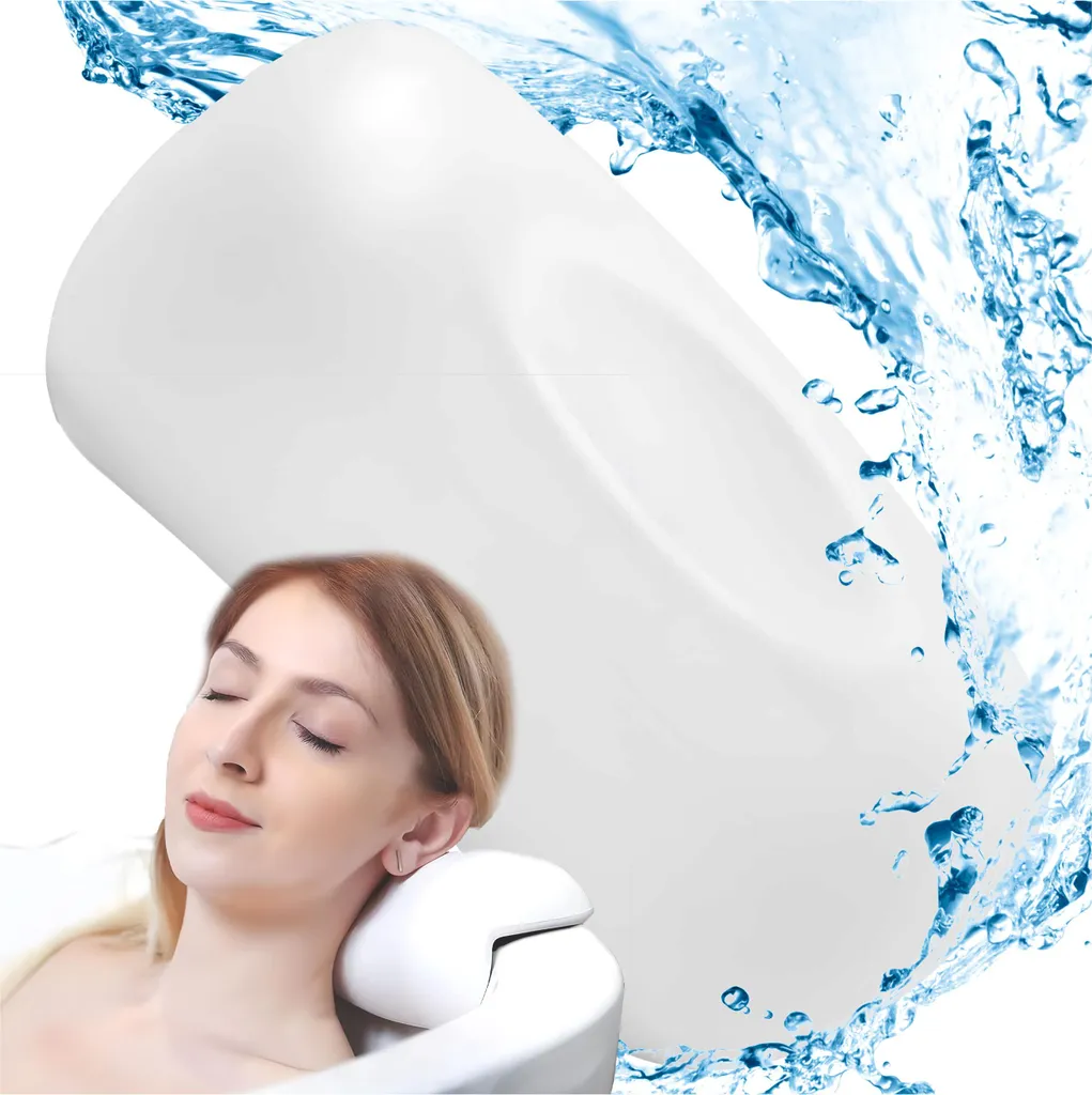 Repose-tête de SPA pour Détente Cervicale - Coussin Polyuréthane Blanc