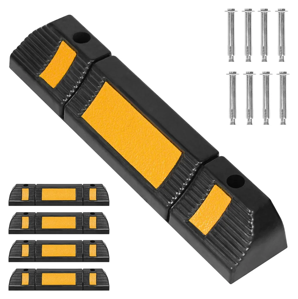 Protection de Parking Anti-collision en Caoutchouc Haute Visibilité 4x