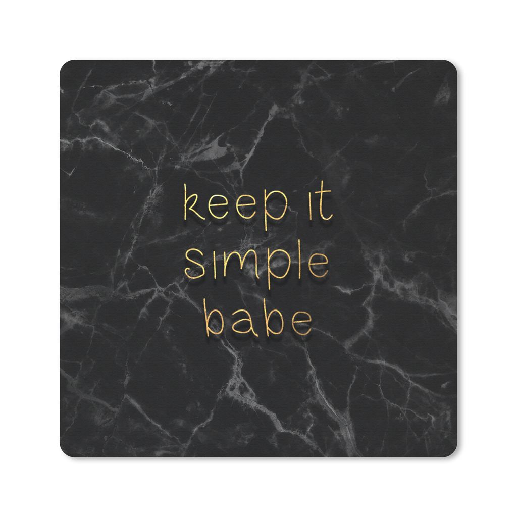 MuchoWow Mauspad Mousepad Zitate - Sprichwörter - Gold - Marmor 20x20 cm - Mousepads - Maus Mat - Pad - Mausunterlage - Desk Mat - Bureauartikeln