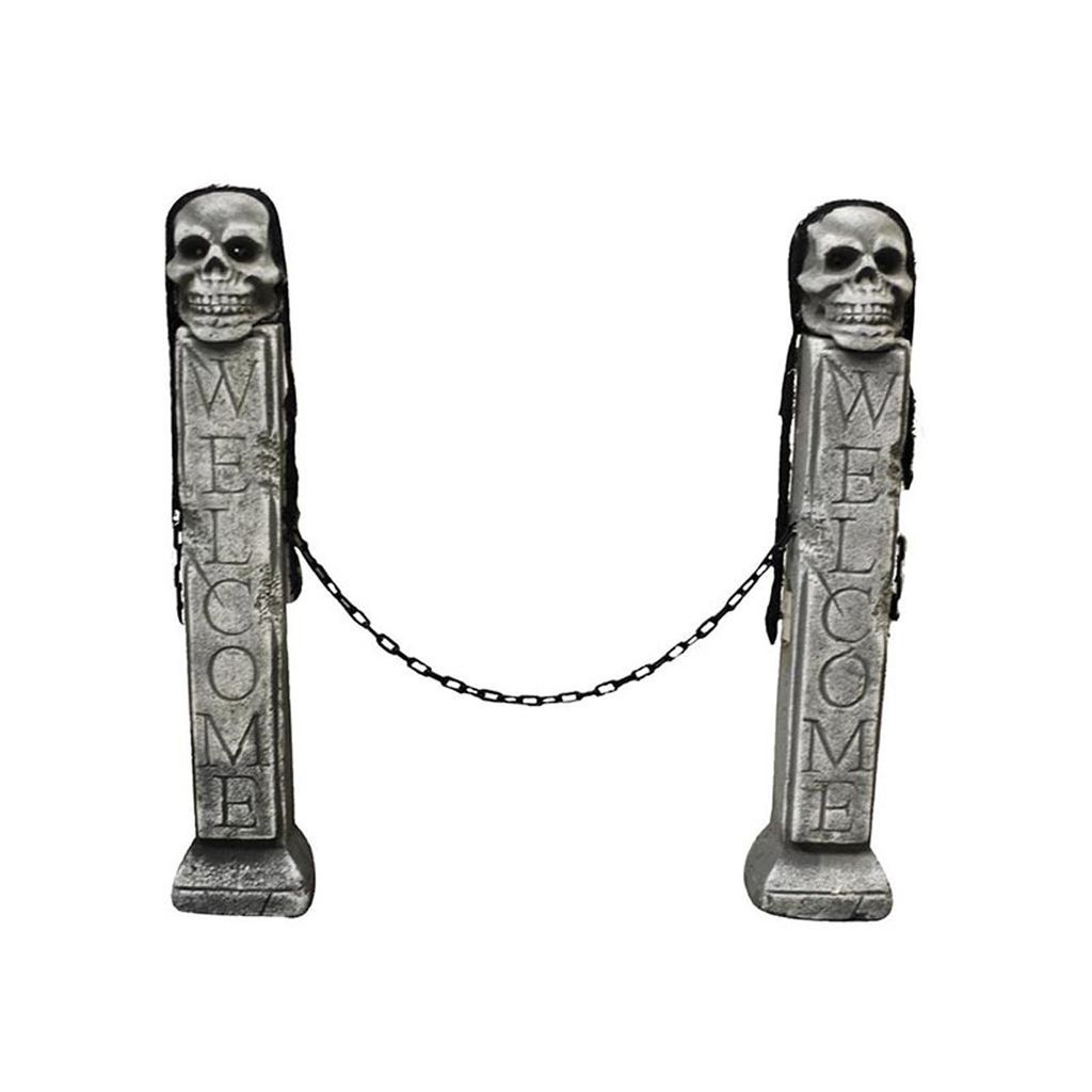 Colonna d'ingresso per feste di Halloween con teschi 2 Immagine del prodotto 