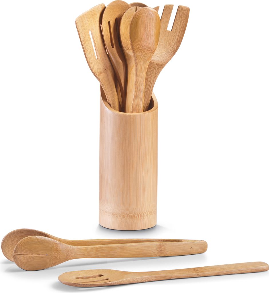 Zeller Küchenutensilienhalter, 7-tlg., Bamboo Ø9x33 Produktbild 