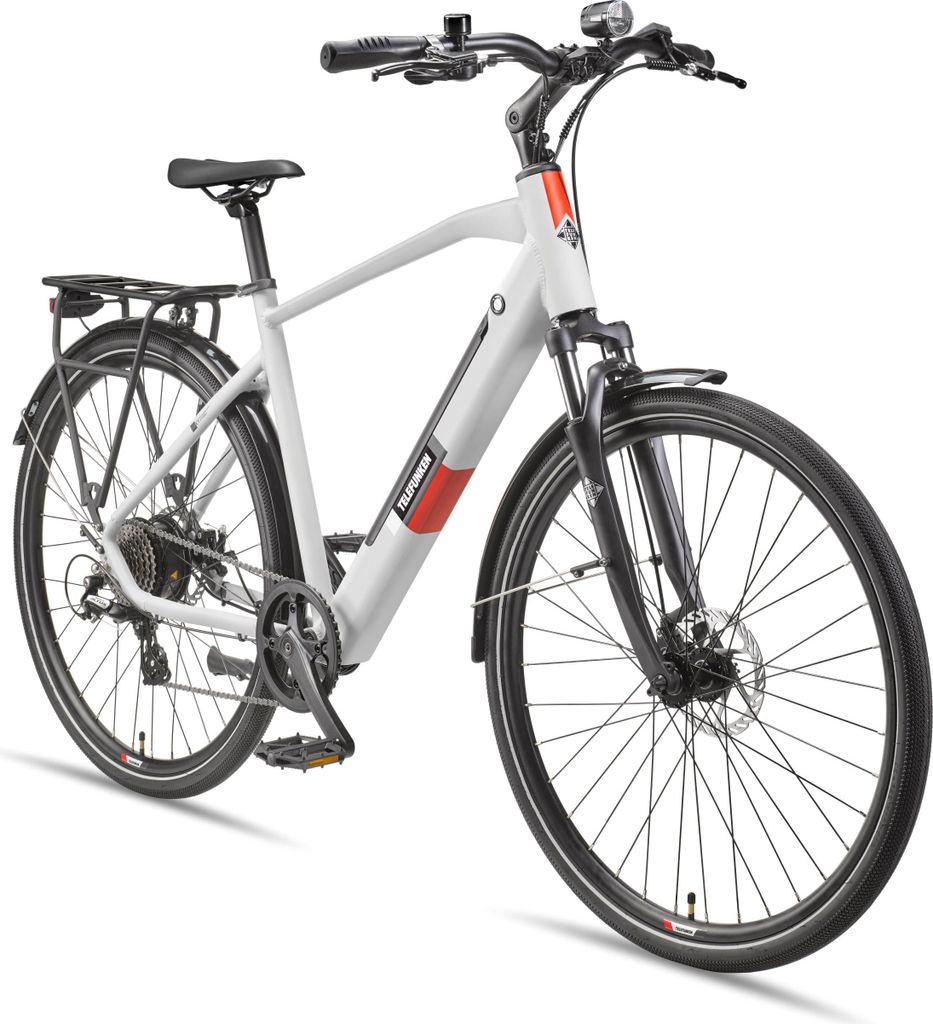 Telefunken Trekking E-Bike | Elektrofahrrad 28 Zoll | 8-Gang Kettenschaltung | Heckmotor 250W | 417,6Wh Akku | Pedelec