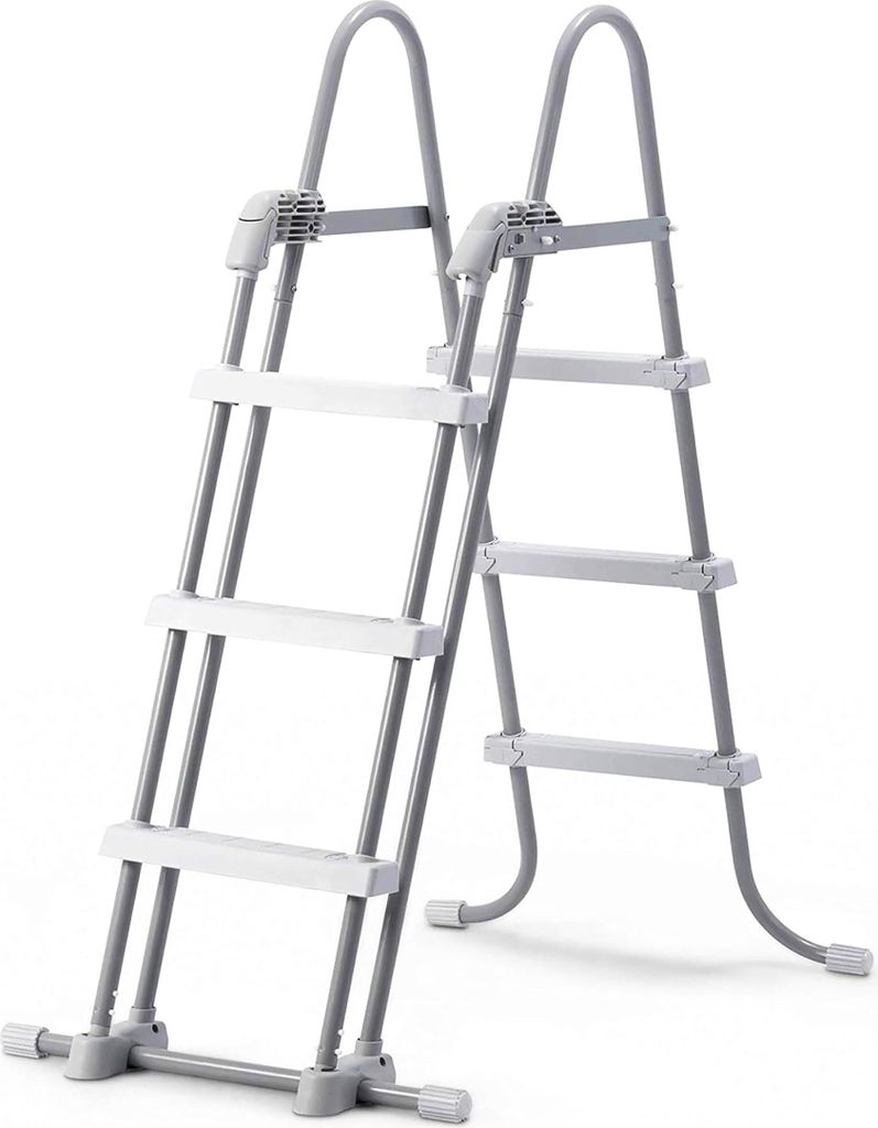 Intex 28075, Drabina, Szary, Biały, Plastik, Chiny, 91 cm, Zdjęcie produktu 