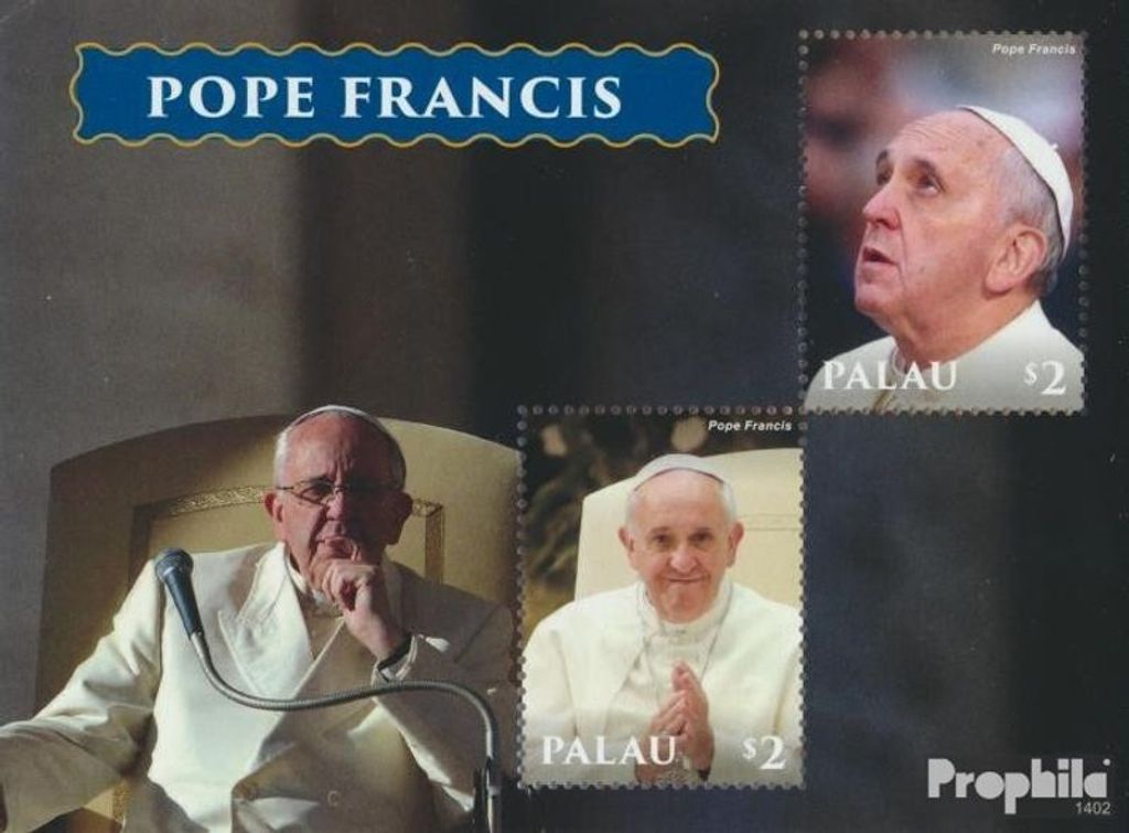 Briefmarken Palau-Inseln 2014 Mi Block306 (kompl.Ausg.) postfrisch Papst Franziskus