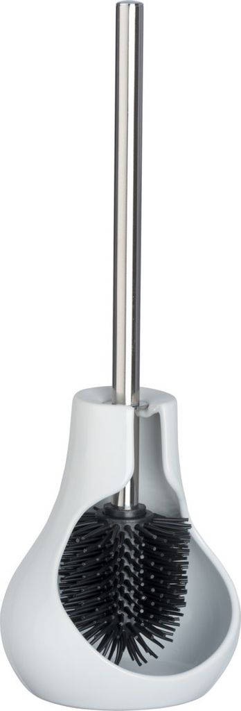 A toilet brush and holder set.