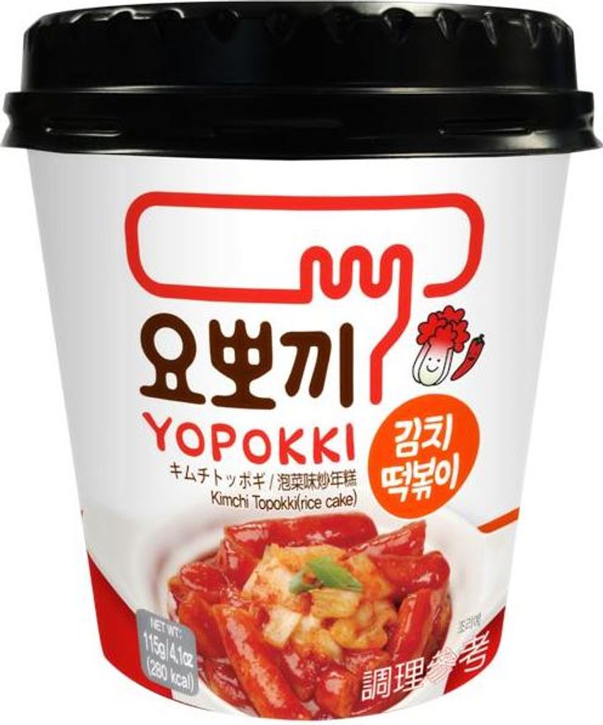 Young Poong Co., Ltd | Yopokki - 115g - Pikante Kimchi-sauce - Reisnudeln - Koreanisches Streetfood