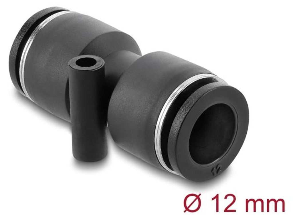 Delock Pneumatik Steckverbinder 12 mm mit Befestigungsloch gerade