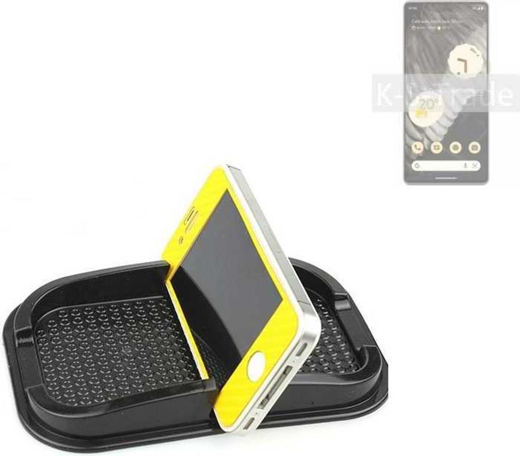 K-S-Trade Auto Anti Rutsch Matte Smartphone-Halter kompatibel mit Google Pixel 7 Pro Haft Pad Armaturenbrett Handy-Halterung Silikon