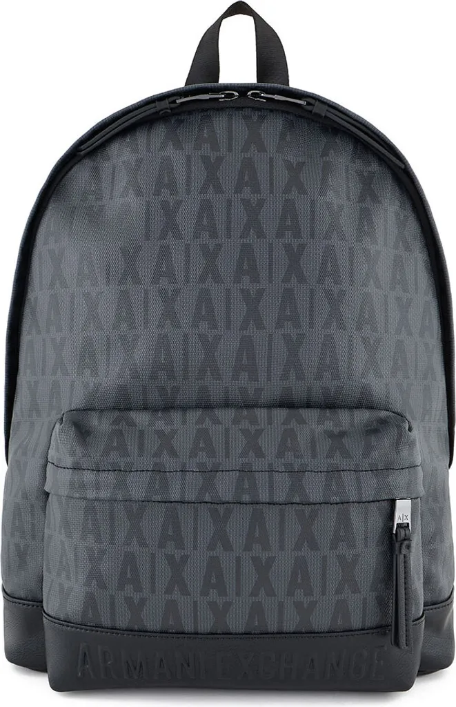 Sac à dos fonctionnel Armani Exchange gris avec motif onde vocale