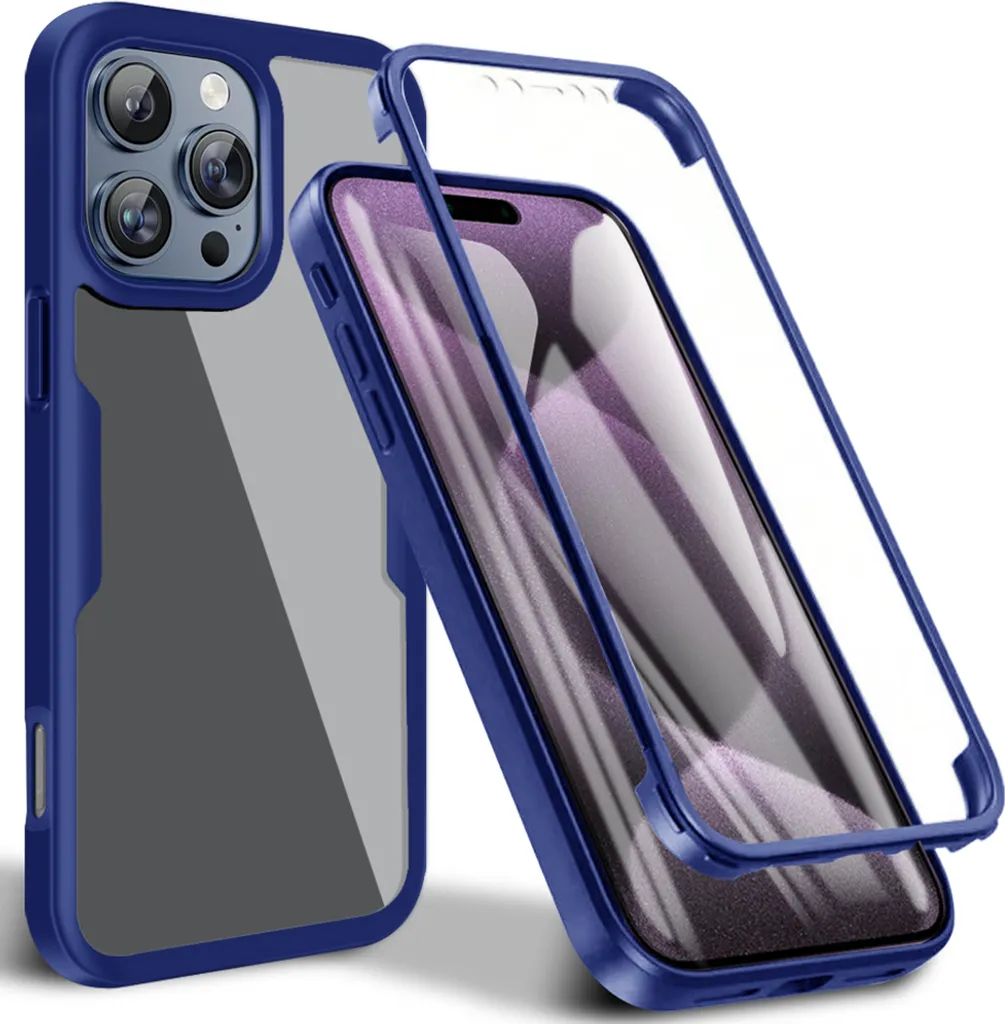 Cover Blu iPhone 16 Pro 360° - Protezione Full Body Professionale