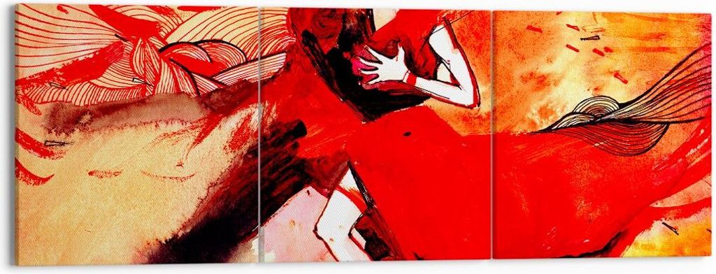 Bild auf Leinwand - Leinwandbild - tanzen sie - 150x50cm - Wand Bild - Wanddeko - Wandbilder - Leinwanddruck - Bilder - Kunstdruck - Wanddekoration...