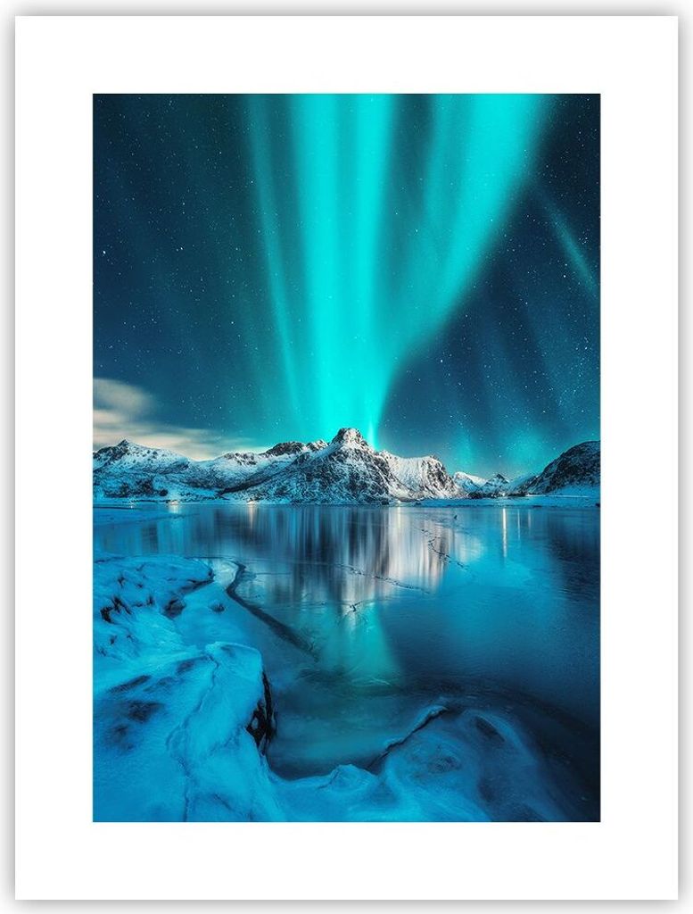 Poster - Poster ohne Rahmen - Morgendämmerung Polar Berge - Produktbild 