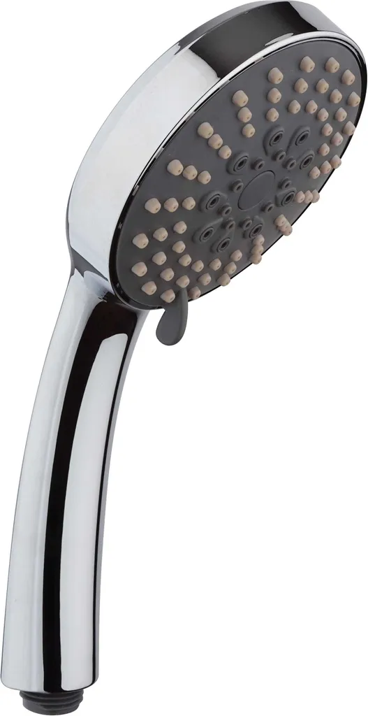 Manopola Doccia Ofelia 5 Getti: Design Cromo e Supporto Incluso