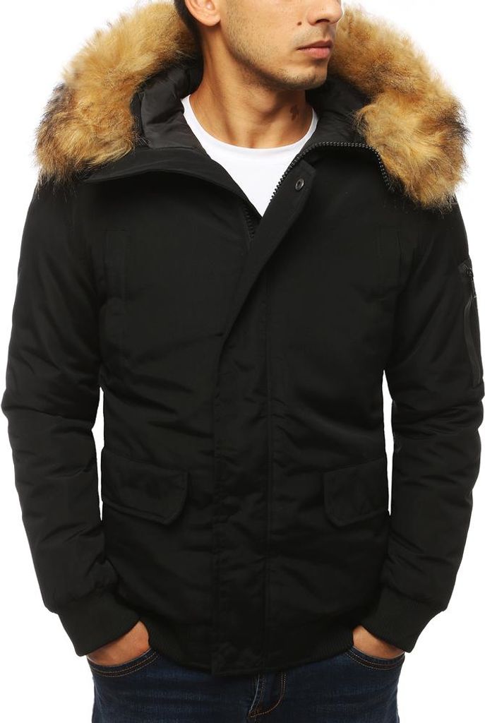 Dstreet Herren Winterjacke Hjalmaren schwarz XXL