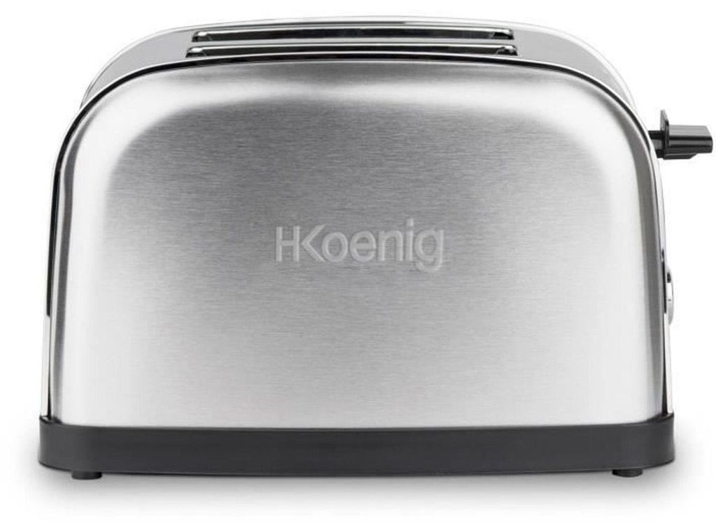 H.Koenig Scheiben TOAS7 2 Brotschlitze, Edelstahl, 7 Bräunungsstufen, Auftauen, Schnell