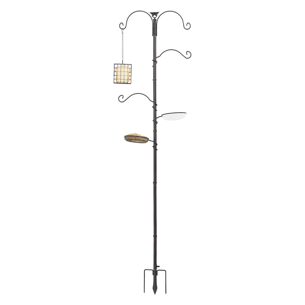 Mangeoire oiseaux de jardin multi-fonctions 4 suspensions 190 cm