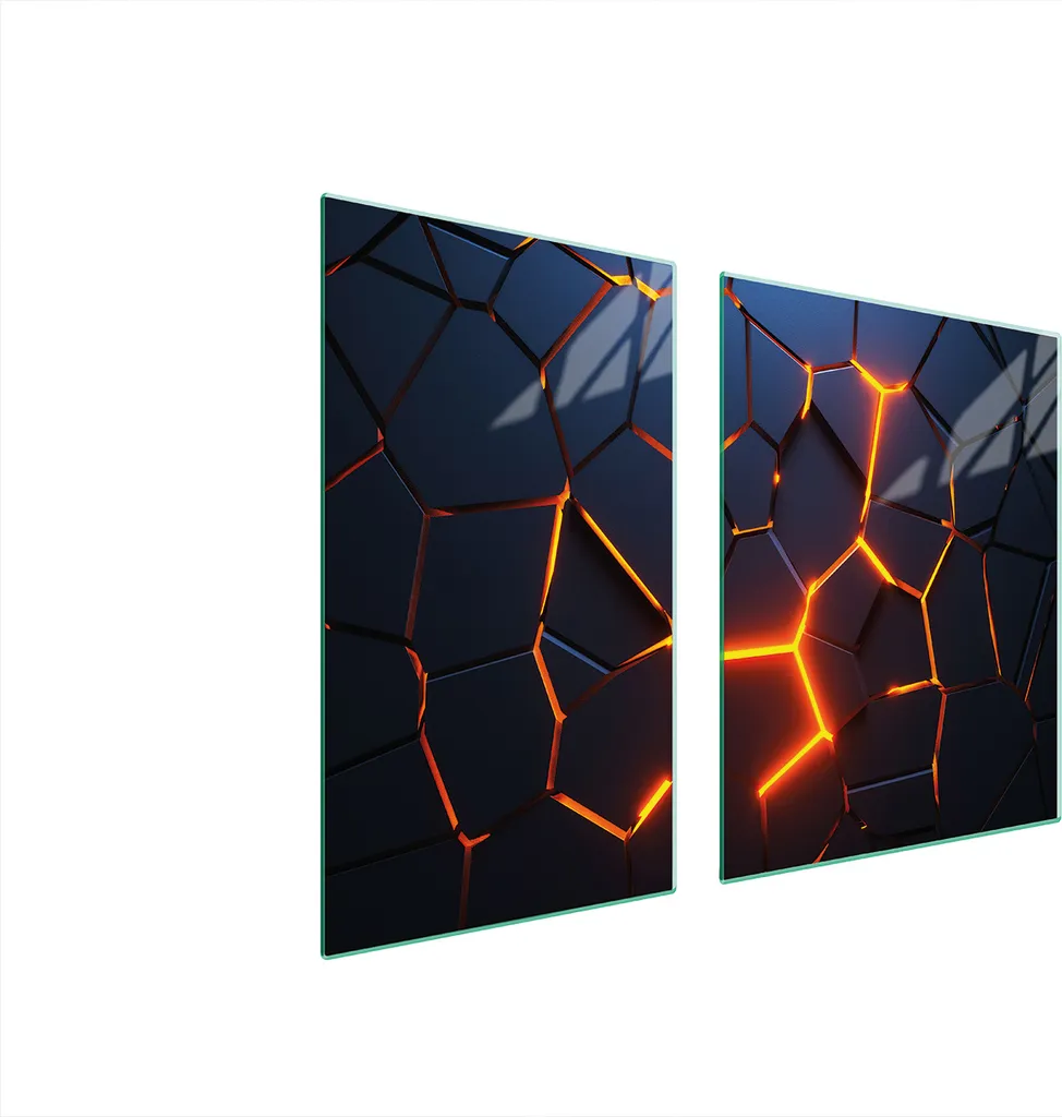 Offerta Copri Piano Cottura Vetro 100x52 Magma Black | Tagliere 2pz