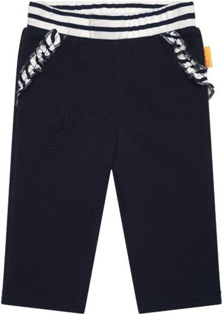 Jogginghose Mädchen, mit gestreifte Rüschen, steiff navy,Gr.62