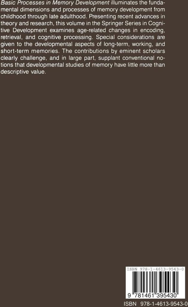 Basic Processes in Memory Development
