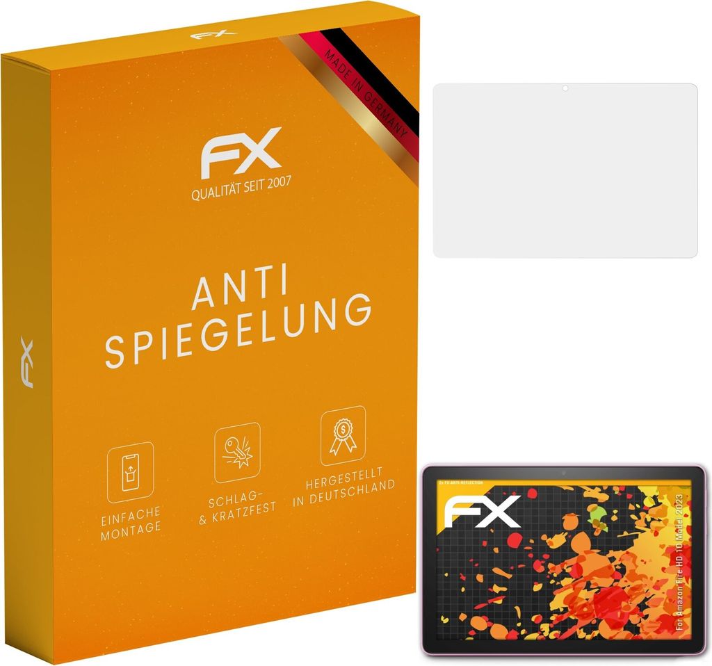 atFoliX FX-Antireflex 2x Schutzfolie kompatibel mit Amazon Fire HD 10 (Model 2023) Displayfolie