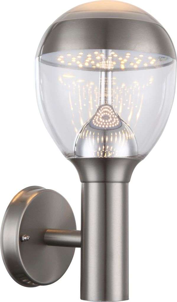 Globo Lighting Außenleuchte Edelstahl, Kunststoff klar, Produktbild 