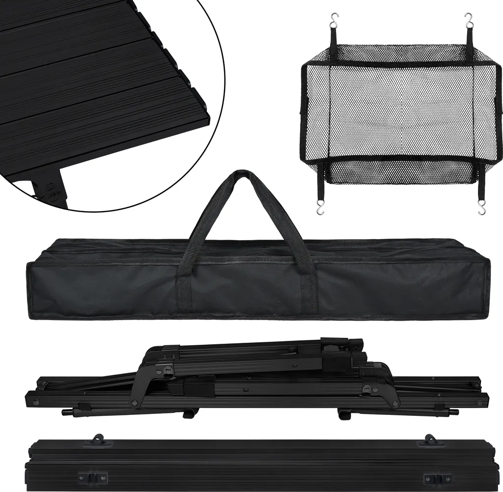 Table pliante de camping stable et compacte avec hauteur réglable - 9