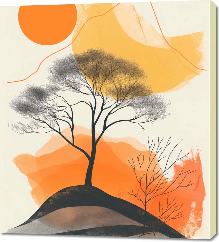 Quadro 90x100 cm Albero nello spazio