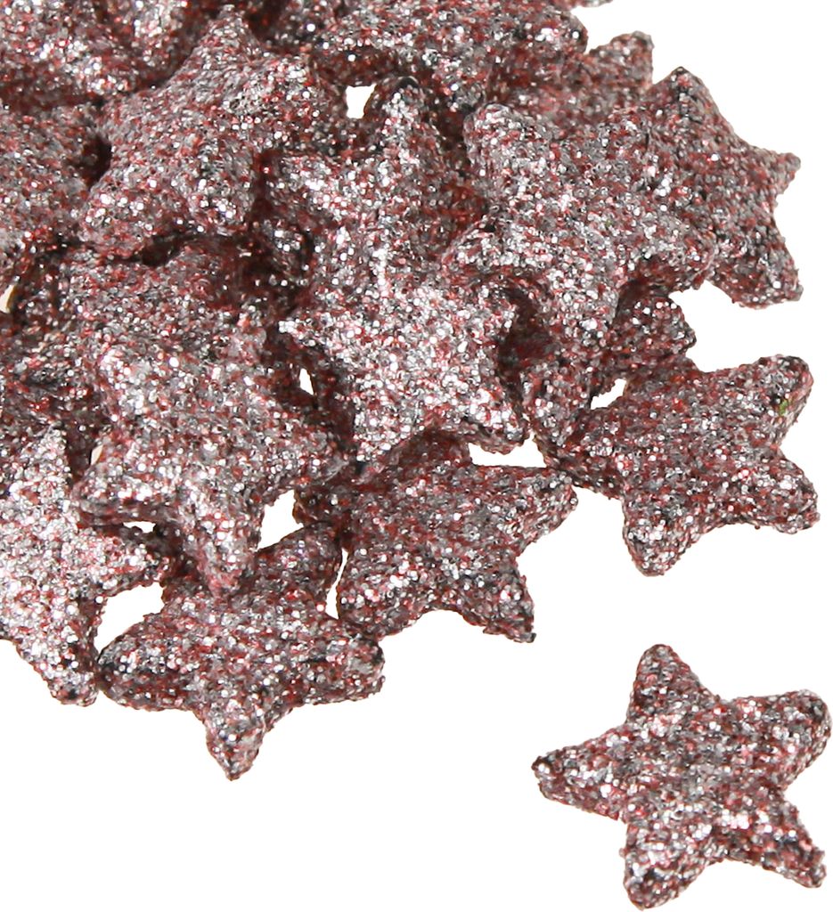 Mini Streudeko Glimmer Sterne Rosa 1,5cm kreativ Basteln Tischdeko 144 St
