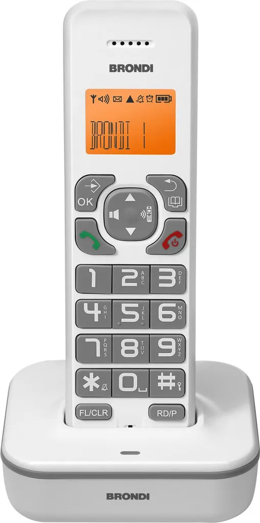 Téléphone de Maison Brondi Bravo Star DECT Idéal pour de Longs Appels