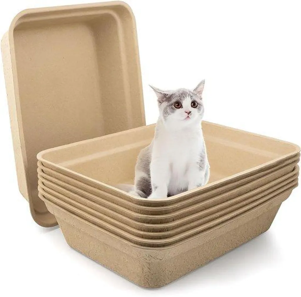 Litière pour chat en papier jetable, bac de transport 42,5 cm