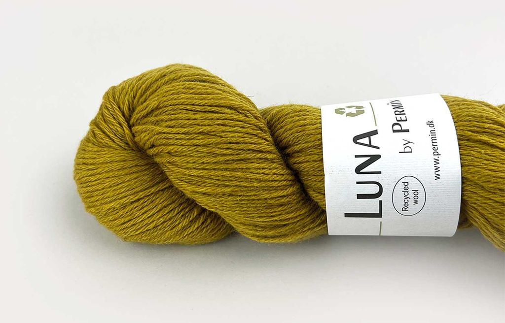 Luna by Permin – 100% Recycelte Schurwolle (Mulesing-frei & ) (20 olivengrün)