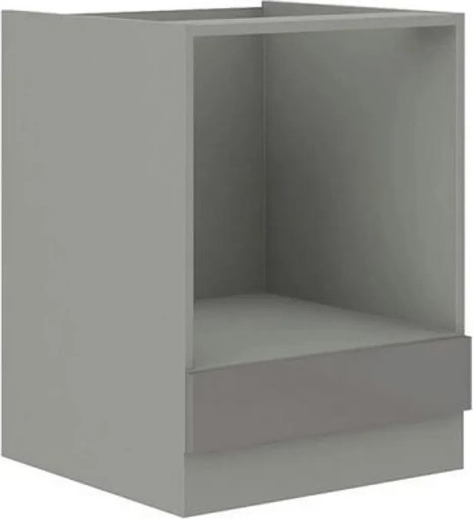 Meuble pour four encastrable 60 cm RONG - Gris Brillant et Moderne