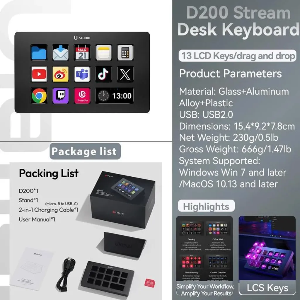D200 StreamDesk : Console de production pour simplifier vos raccourcis