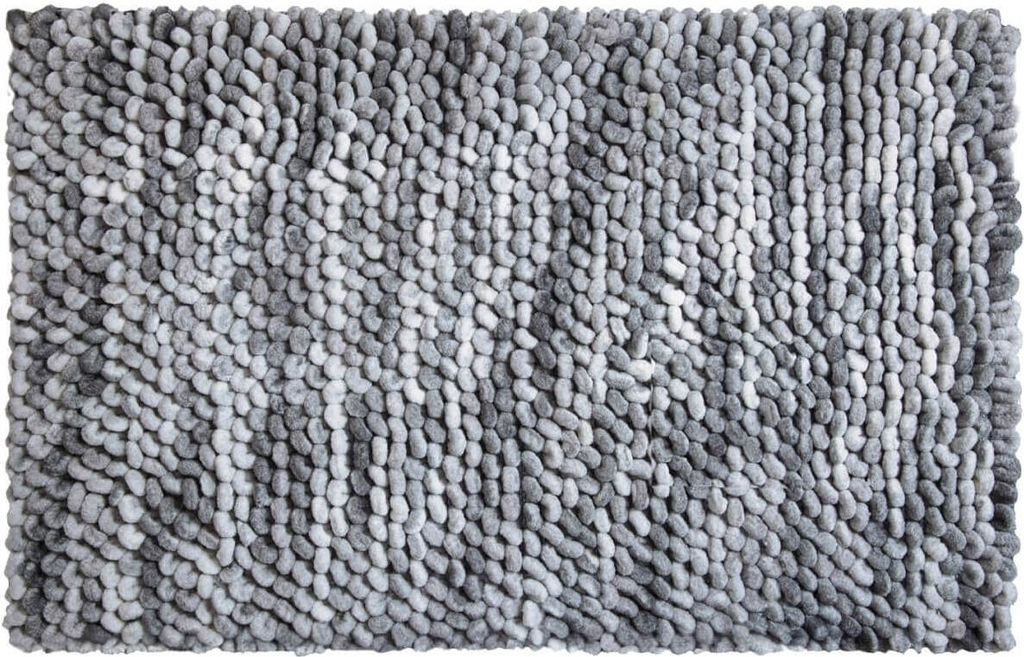 PUNTO Badteppich 60x100 cm silber grau Produktbild 