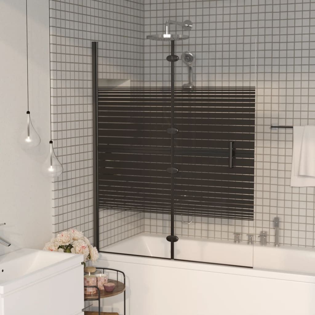 Tidyard Faltbare Duschkabine – Sicherheitsglas ESG, Verstellbar, Mit Handtuchstange (95 X 140 Cm)